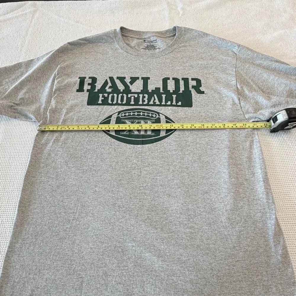 Champion Baylor University gray and green collegiate  graphic tee  LG - Picture 6 of 7